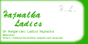 hajnalka ladics business card